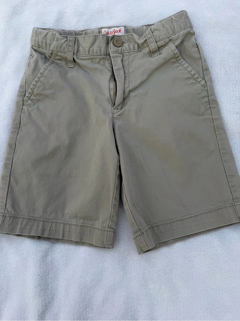 Bundle-Cat & Jack Kids’s Tan Flat Front Shorts Size 5